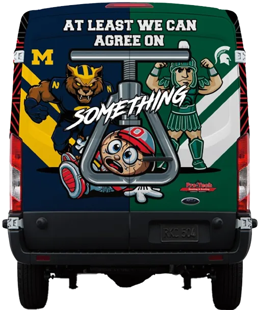Pro-Tech Mascot van wrap